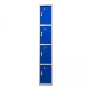 Phoenix PL Series PL1430GBE 1 Column 4 Door Personal Locker Grey