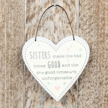 Love Life Mini Heart Plaque - Sister