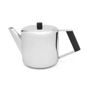 Bredemeijer Teapot Double Wall Duet Boston Design 1.1L in Polished Steel with Bl