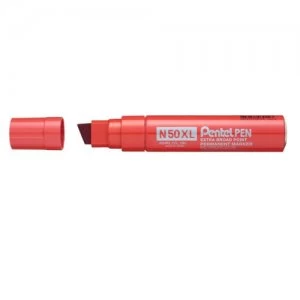Pentel N50XL-B Jumbo Chisel Tip Marker Red PK6