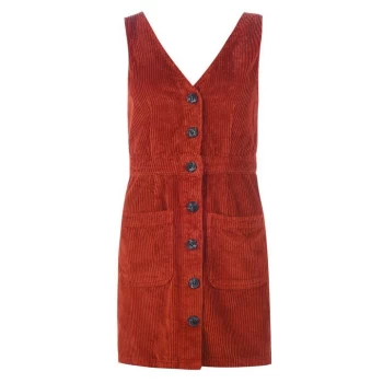 Jack Wills Amber Corduroy Mini Dress - Rust