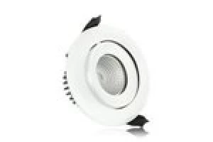 Integral Lux Fire 92mm cut-out IP65 Fire Rated Tiltable Downlight 11W (61W) 3000K 850lm 55 deg beam angle Dimmable