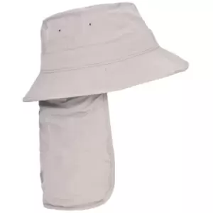 Trespass Adults Unisex Bearing Bucket Hat With Neck Protector (M/L) (Pebbles)