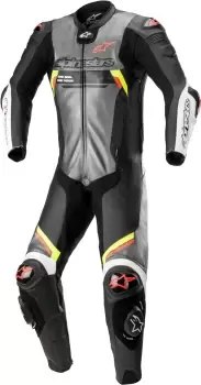 Alpinestars Missile V2 Ignition One Piece Motorcycle Leather Suit, black-grey, Size 50, black-grey, Size 50