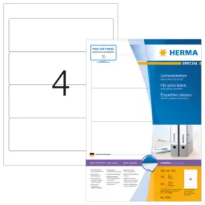 HERMA File labels A4 192x61mm white paper matt opaque 400 pcs.