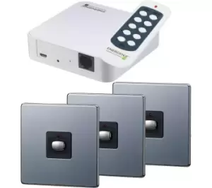 ENERGENIE Mi Home Smart Light Switch Bundle - Nickel