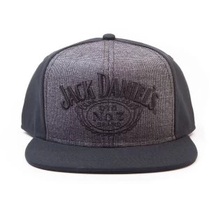 Jack Daniel'S - Embroidered Logo Unisex Pop-Lock Adjusting Strap Cap - Black/Grey
