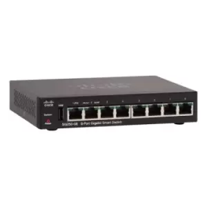 Cisco SG250-08 Managed L2/L3 Gigabit Ethernet (10/100/1000) Black Power over Ethernet (PoE)
