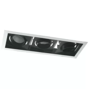 Fan Europe APOLLO LED 3 Light Recessed Adjustable Downlight Black 4800lm 4000K 40.2x15x9.4cm