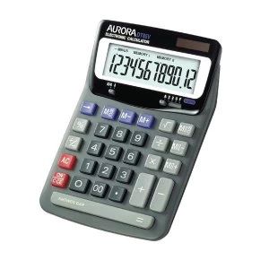 Aurora DT85V 12 Digit Heavy Duty Desktop Calculator with Large Display and Keys