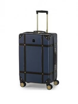 Rock Luggage Vintage Medium 8-Wheel Suitcase - Navy