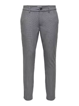 ONLY & SONS Onsmark Checked Trousers Men Grey