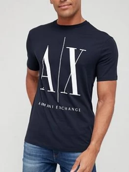 Armani Exchange Icon Logo T-Shirt Navy Size M Men