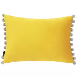 Fiesta Velvet Cushion Mimosa/Silver, Mimosa/Silver / 35 x 50cm / Cover Only