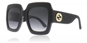 Gucci GG0102S Sunglasses Black / Grey 001 54mm