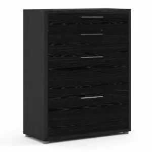 Prima Office Storage With 2 Drawers And 2 File Drawers In Black Woodgrain