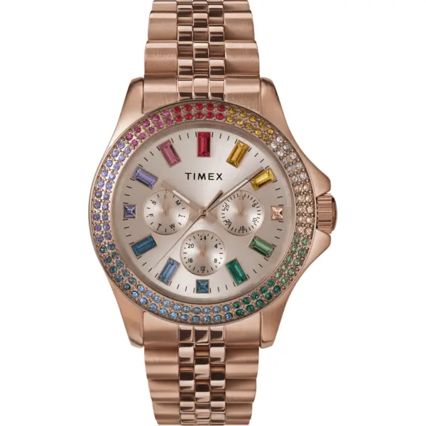 Timex Watches Ladies Kaia Rose Gold-Tone Watch TW2W34200