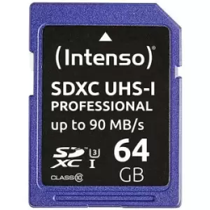 Intenso Professional SDXC card 64GB Class 10, UHS-I