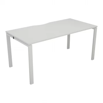 CB 1 Person Bench 1200 x 800 - White Top and White Legs