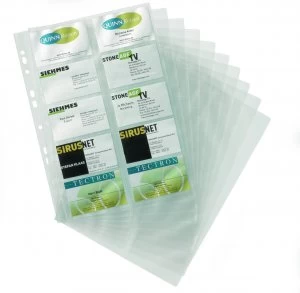 Durable A4 Visifix Business Card Pockets Refill Pack of 10 2389