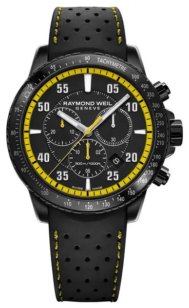 Raymond Weil 8570-BKR-05275 Mens Tango 300 Black and Yellow Watch