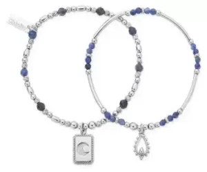 ChloBo GBSET33673369 Sterling Silver And Blue Beads Reflect Jewellery