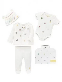Joules Baby Unisex My First Outfit 4 Piece Gift Set - White, Size Age: First Size