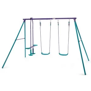Plum Jupiter Double Swing and Glider Set - Purple/Teal