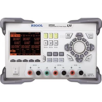 Rigol DP832 Bench PSU (adjustable voltage) 0 - 30 V DC 0 - 3 A 195 W No. of outputs 3 x