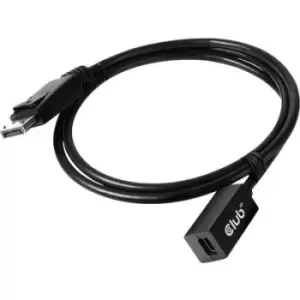 club3D DisplayPort / Mini DisplayPort Adapter cable DisplayPort plug, Mini DisplayPort socket 1m Black CAC-1120 DisplayPort cable