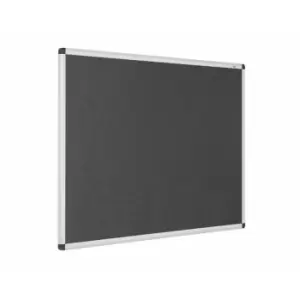 Metroplan Eco-Colour Aluminium Framed Flame Resistant Noticeboard 900 x 1200mm, Charcoal