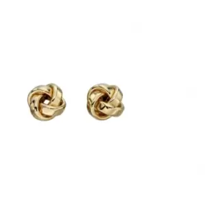 Elements Gold Yellow Gold Knot Studs Earrings GE2201
