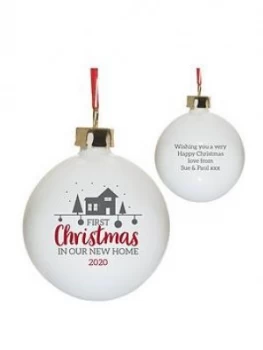 Personalised First Christmas New Home Bauble