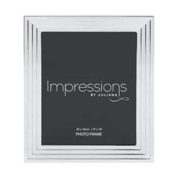 8" x 10" - Impressions Silver Plated Stepped Photo Frame