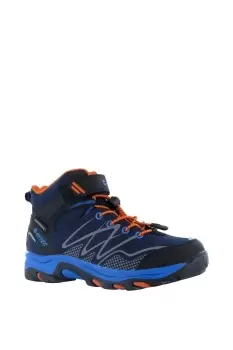 Hi Tec Blackout Mid Boots Male Navy/Orange/Lake Blue UK Size 2