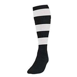 Precision Hooped Football Socks Boys Black/White