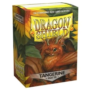 Dragon Shield Tangerine Matte Art Card Sleeves - 100 Sleeves