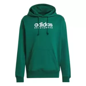 adidas All SZN Fleece Graphic Hoodie Mens - Green