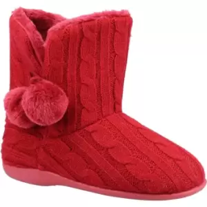 Fleet & Foster Womens Apple Knitted Bootie Soft Fur Slippers UK Size 5 (EU 38)