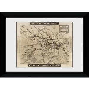 Transport For London Way To Wembely Framed Collector Print