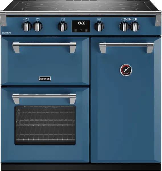 Stoves Richmond Deluxe ST DX RICH D900Ei TCH TBL Electric Range Cooker with Induction Hob - Thunder Blue - A/A Rated