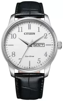 Citizen BM8550-14A Mens Eco-Drive White Dial Black Watch