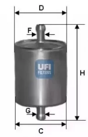 31.836.00 UFI Fuel Filter Petrol