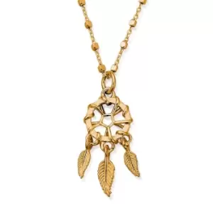 ChloBo Gold Plated Delicate Cube Dream Catcher Necklace