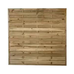 Forest 6' x 6' Pressure Treated Decorative Flat Top Fence Panel (1.8m x 1.8m) - Natural Timber
