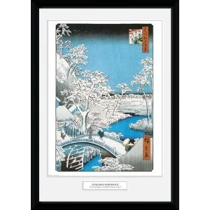 Hiroshige The Drum Bridge 50 x 70cm Collector Print