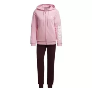 adidas Essentials Logo French Terry Tracksuit Womens - True Pink / Shadow Maroon