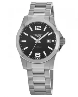 Longines Conquest Automatic 39mm Black Dial Stainless Steel Mens Watch L3.776.4.58.6 L3.776.4.58.6