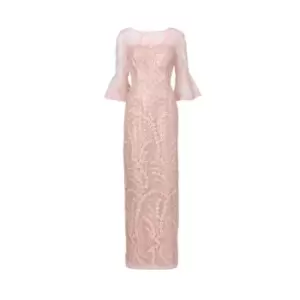 Adrianna Papell Sequin Embroidered Gown - Pink