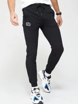 Russell Athletic Iconic Cuffed Joggers - Black, Size 2XL, Men